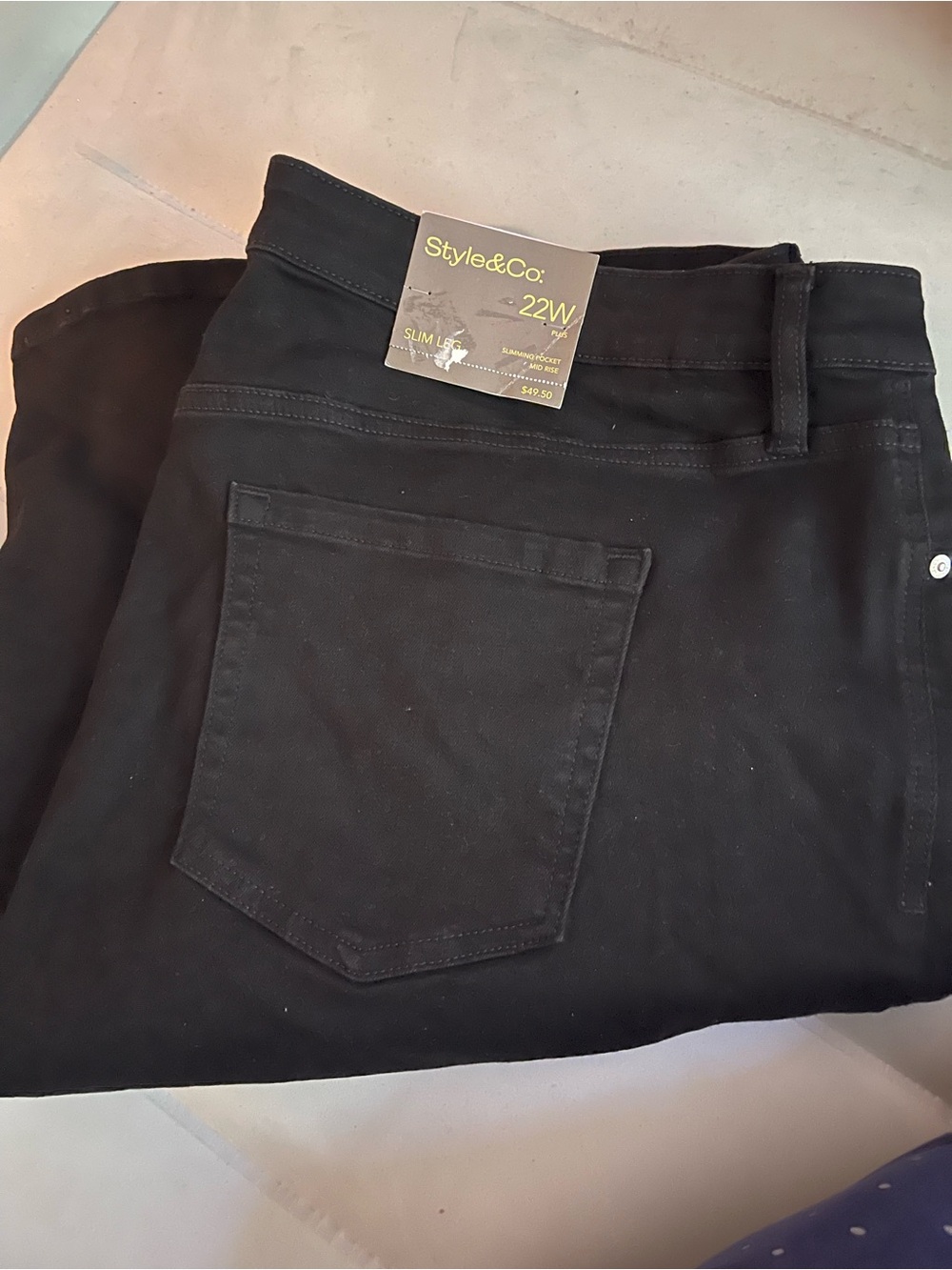 Black Slim Fit Womens Plus size Jeans size 22W NWT